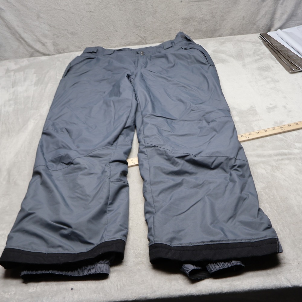 Columbia Snow Pants Mens XL Gray Arctic Trip Omni-Heat Waterproof Ski Winter - Picture 1 of 14